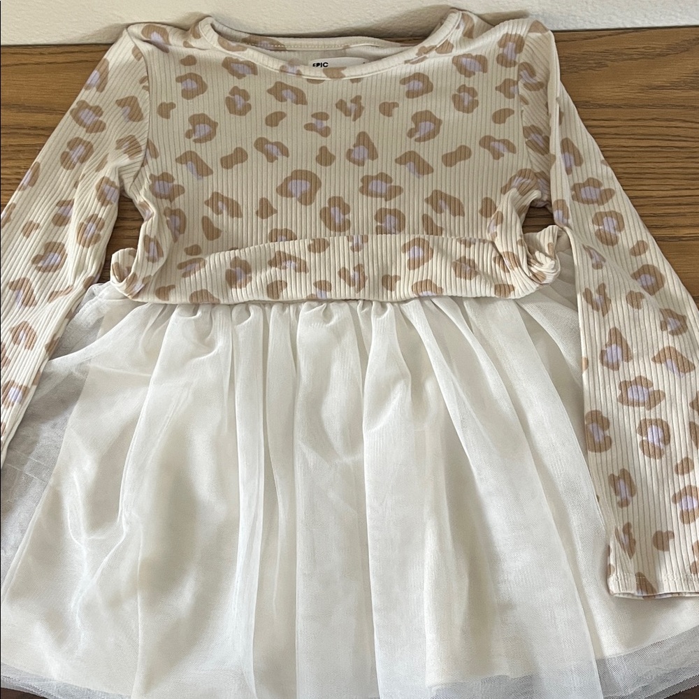 Epic Threads Cream and Tan Leopard Print Dress